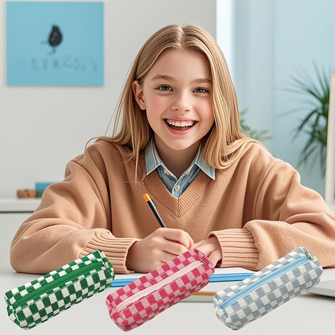 Carry bloom Pencil Pouch Cute Pencil Case for Girls Aesthetic Pencil Bag with Zipper Pen Cases School Supplies Makeup Bag (2 flower pink)