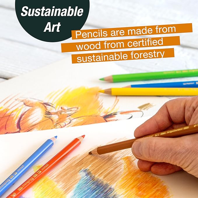 Faber-Castell Try It Box: Dry Mediums - 17 Piece Sketching Drawing Art Set with featuring Colored Pencils, Graphite Pencils, Charcoal Pencils, Pitt Artist Pen and Art Tools