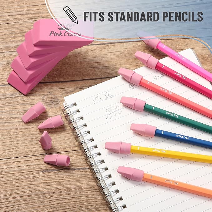 Mr. Pen- School Eraser Combination Set, 66 Pack, Pink, Latex Free Erasers for School, Office, Art Sketching, Homework, Exams, Clean Smudge-Free Correction
