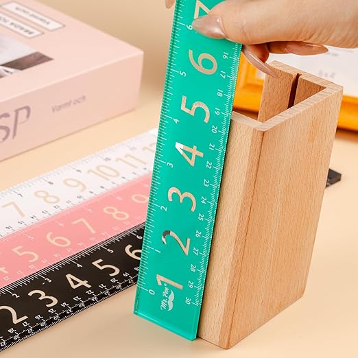 Mr. Pen- Plastic Rulers with Large Numbers, 4 Pack, 12 Inch, Easy-to-Read Markings, Scratch-Resistant Design, Durable Ruler for Crafting Office & School, Colorful Rulers for Kids, School Supplies