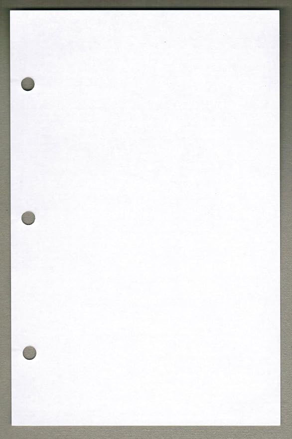 Linco Unruled Filler Paper, 5.5" x 8.5", White, Reinforced, 3-Holes, 20lb, 100 Sheets