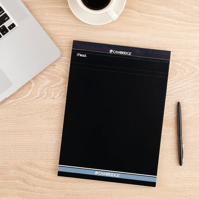Cambridge Notebook, Business Notebook, 11" X 8.5", 70 Sheets, Quad Ruled, Wirebound, Ivory Paper (06194) (Pack of 12)