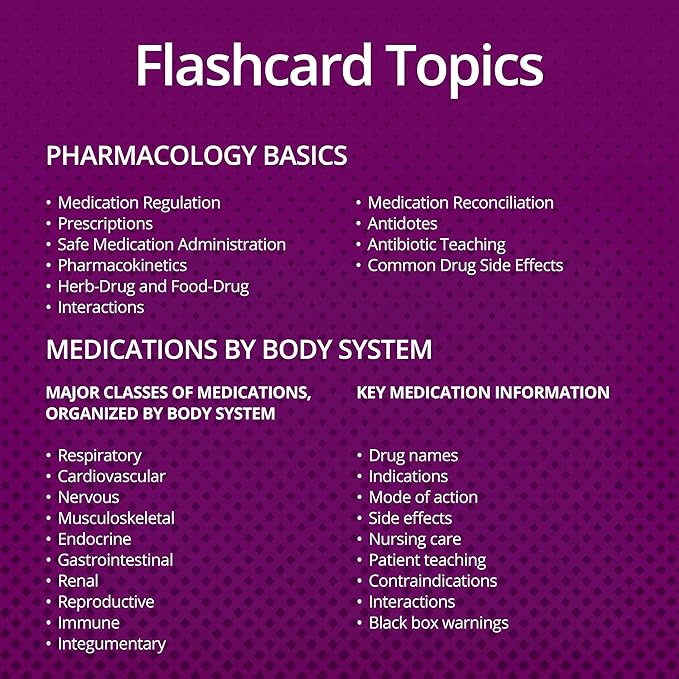 Pharmacology Flash Cards – No Fluff – Nursing School Essentials for Students – 2026 NCLEX ATI HESI Review LPN RN Flash Cards (223 Cards)