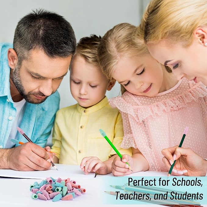 Mr. Pen- Pencil Erasers Toppers, 120 Pack, Pastel Color, Latex Free, No Smudge, Mr Pen Erasers for Pencils