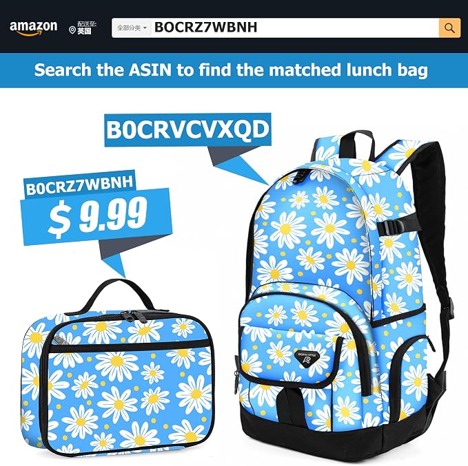 rickyh style School Backpack Travel Bag for Men & Women Lightweight College Back Pack with Laptop Compartmen