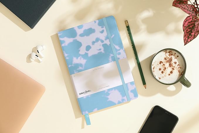 ANECDOTE. Dotted Journal Notebook, 192 Pages, A5 size: 8.3" x 5.4", Thick 100 GSM Paper, Dotted, Hardcover. Journal for Women and Men, Perfect Notebook for School, Work and Travel (Tie Dye)