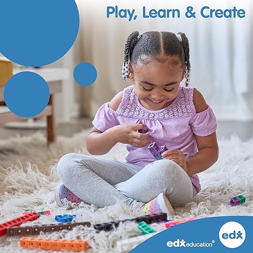 edxeducation Transparent Letters and Numbers | Mini Jar | Colorful, Plastic Letters and Numbers | Light Box Accessory | Practice Counting and Spelling
