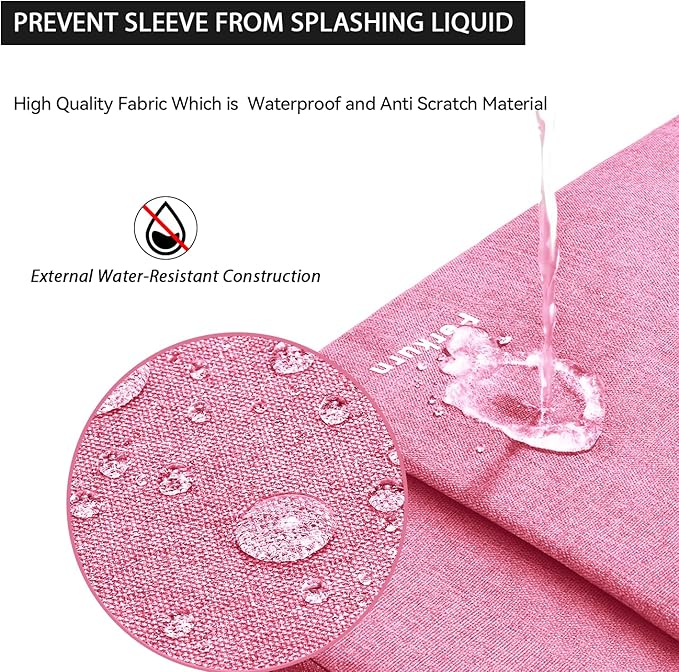 Ferkurn Laptop Bag Case for Women Men Computer Bag Compatible with HP Envy Pavilion Omen/LG Gram/MSI/Dell Inspiron XPS/Lenovo/Acer, Shoulder Strap Carrying Messenger Briefcase, Pink, 17 17.3 Inch