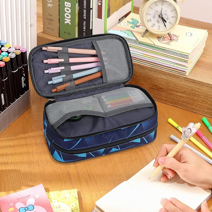 Mountain guest Pencil Cases for kids, Large Capacity Pencil Pouch, Office College School Marker Organizer Case pen for Men Women Adult Teens