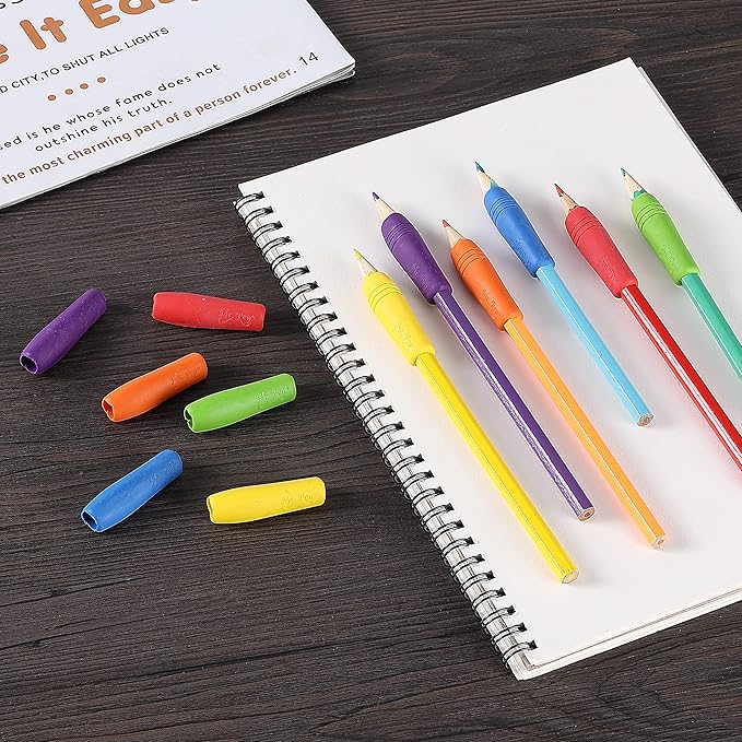 Mr. Pen- Pencil and Pen Grips, Colorful, 12 Pack, Pencil Grips for Adults, Rubber, Ergonomic, Pen Gripper