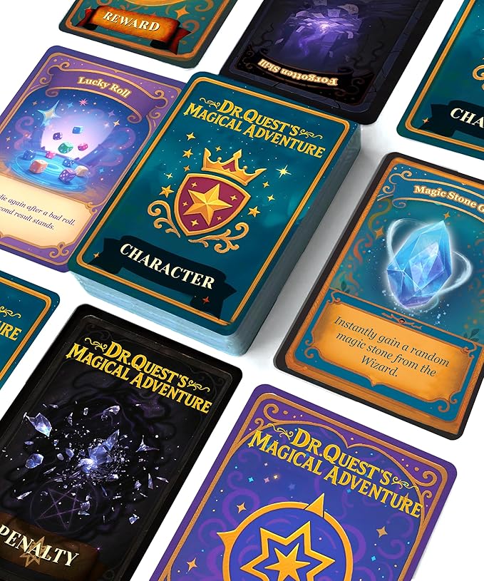 Dr. Quest's Magical Adventure–Educational Board Game for Kids Ages 6-9 – Spelling & Grammar Learning Game for Early Elementary | 180 Questions | Screen-Free Homeschool & Family Game | 2-6 Players