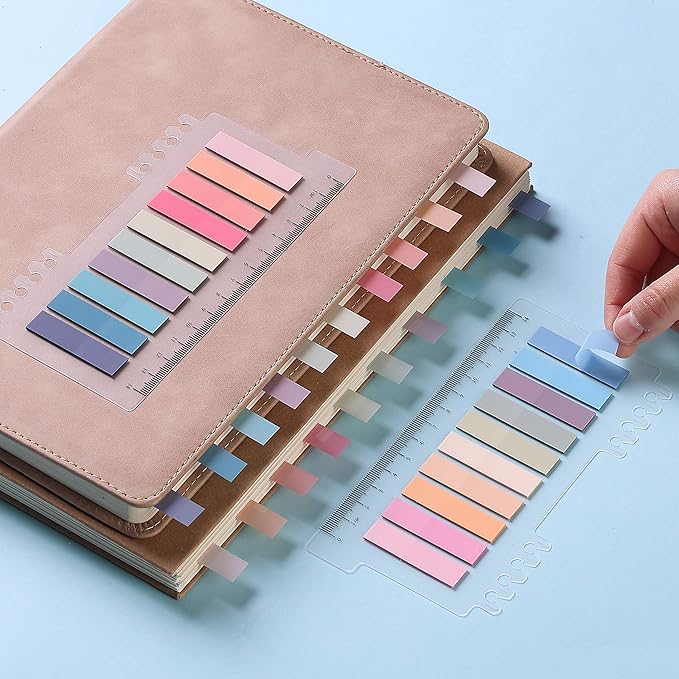 Mr. Pen- Colorful Sticky Tabs, 1600 pcs, Translucent Page Markers, Water-Resistant Book Tabs for Annotating, Bible Study, Planning, Indexing & Document Organization