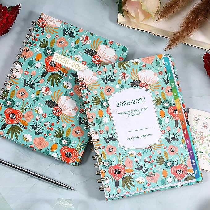 Planner 2026-2027 - Weekly Monthly Planner form July 2026 to June 2027, Academic Planner with Inner Pocket, Premium Paper, 6.4‘’ x 8.3‘’