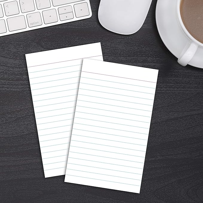 Home Advantage Vertically Ruled White Mini Index Cards, Note Cards (3x5)