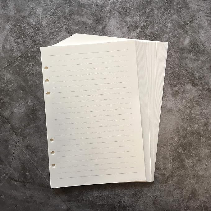 Zelten Refills/Loose Leaves for A5 Cover Ring Binder/Personal Organizer/Planner(A5 6 Holes, Lined 2 Pack)