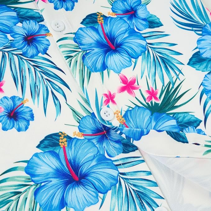 Enlifety 2-10T Kids Hawaiian Shirt Boys Short Sleeve Button Down Shirts Hawaii Summer Casual Blouse