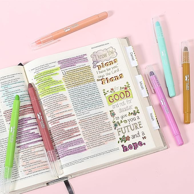 Mr. Pen- No Bleed Gel Highlighters, Assorted Colors, 8 Pack, Bible Highlighters and Pens No Bleed, Bible Markers for Study, Journaling, School Supplies and Accessories
