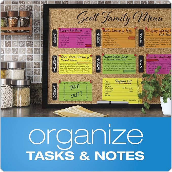 Oxford Neon Index Cards, 3" x 5", Ruled, Assorted Colors, 100 Per Pack (40279)
