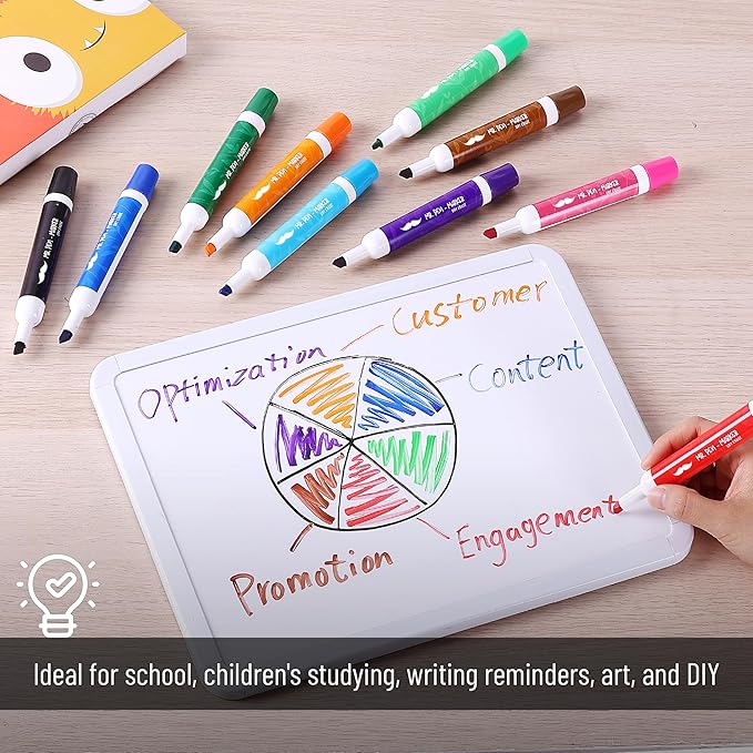 Mr. Pen- Dry Erase Markers, 16 Pack, Assorted Colors, Low Odor Ink, Chisel Tip, White Board Markers Dry Erase, Ideal for Classroom, Back to School Supplies, Teachers, Office, Whiteboard & Home