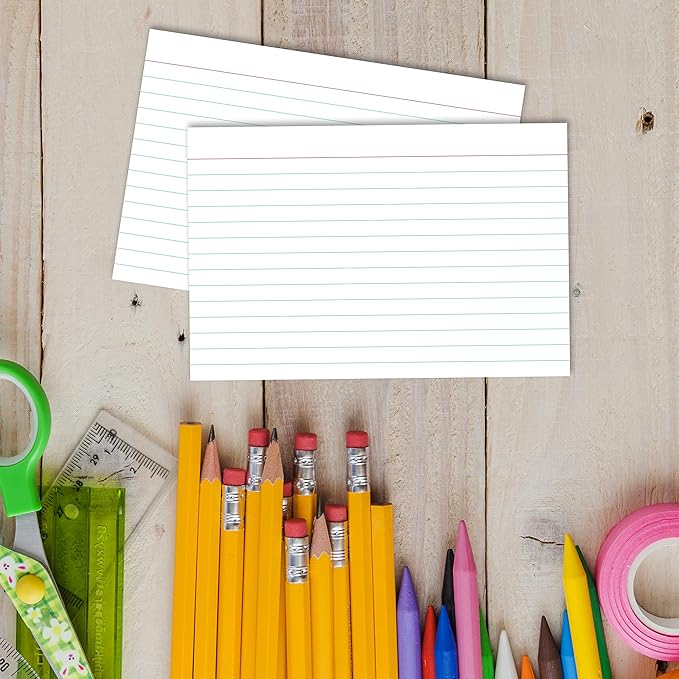 Home Advantage 4x6 Ruled Index Cards - Our 50 Pack of Lined Notecards Use Heavy Duty Cardstock to Make Them Bleed Proof – These Line Ruled Index Cards Make Perfect Flashcards & Note Cards