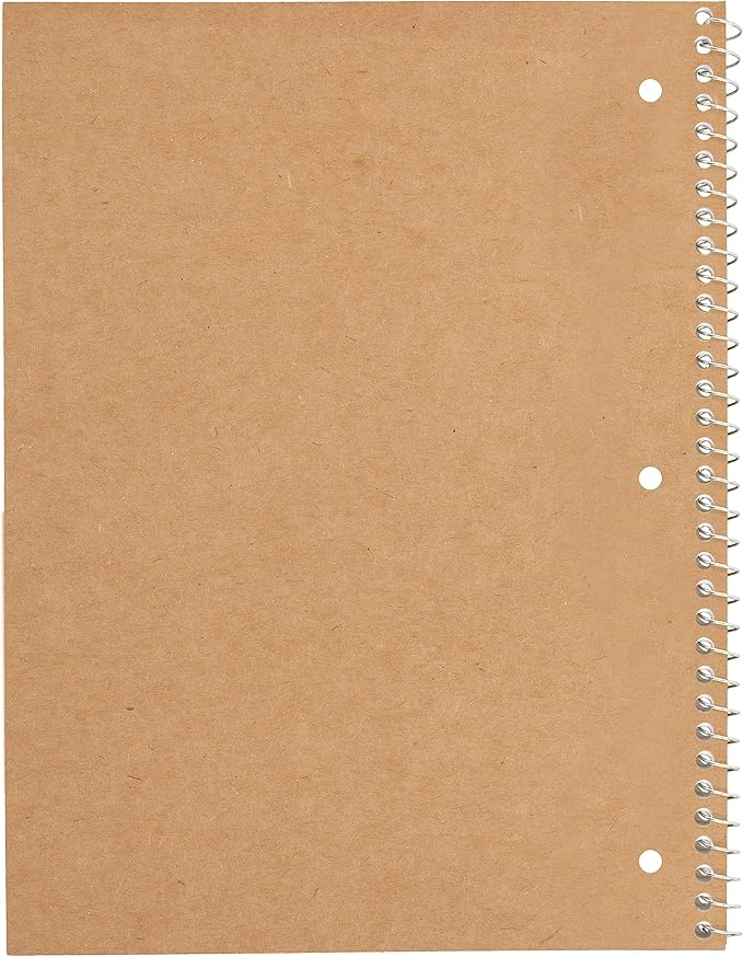 Mead Spiral Notebook, 6 Pack, 1 Subject, Wide Ruled Paper, 7-1/2" x 10-1/2", 70 Sheets per Notebook, Assorted Pastel Colors (930050-ECM)