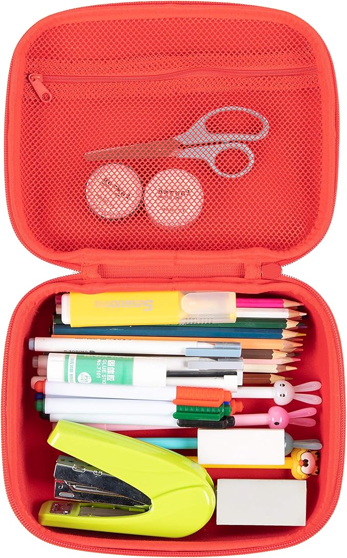 ZIPIT Jumbo Pencil Case for Girls, Cute Pencil Box for School, Large Capacity Stationery Organizer Box ,Kaleidoscope