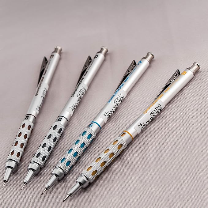 Pentel Arts GraphGear 1000 Mechanical Pencil Premium Gift Set with Refill Leads & Erasers (PG1000BXSET) (Pack of 6)