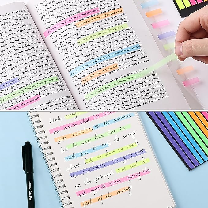 Mr. Pen- Bible Highlighter Tape and Note Set - 331pc Transparent Sticky Index Tabs with Book Highlighter Strips