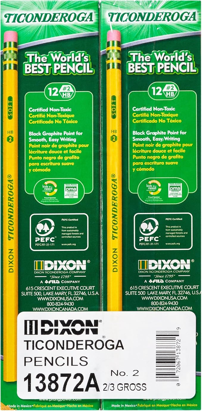 Ticonderoga My First Tri-Write Wood-Cased Pencils (36 Count) Wood-Cased Pencils (96 Count)