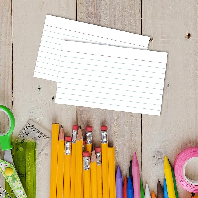 Home Advantage 3x5 Ruled Index Cards - Our 50 Pack of Lined Notecards Use Heavy Duty Cardstock to Make Them Bleed Proof – These Line Ruled Index Cards Make Perfect Flashcards & Note Cards