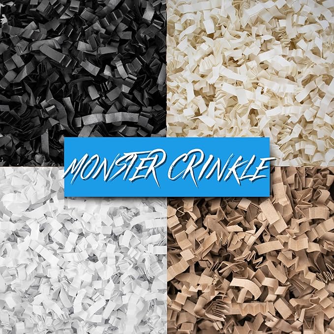 MagicWater Supply Crinkle Cut Paper Shred Filler-1LB Monster White-Decorative & Protective Packaging for Bridesmaid Gifts & Bridesmaid Proposal Gifts Holiday Stuffers Birthdays Wedding & Anniversaries