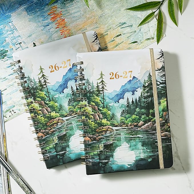 Planner 2026-2027 - 2026-2027 Planner Weekly and Monthly, July 2026 - June 2027, Hardcover Academic Planner with Tabs, Elastic Closure, Inner Pocket, Perfect for School Office Supplies, 6.3" x8.4"