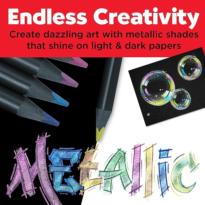Faber-Castell Black Edition Colored Pencils: 12 Metallic | Spring Craft Supplies
