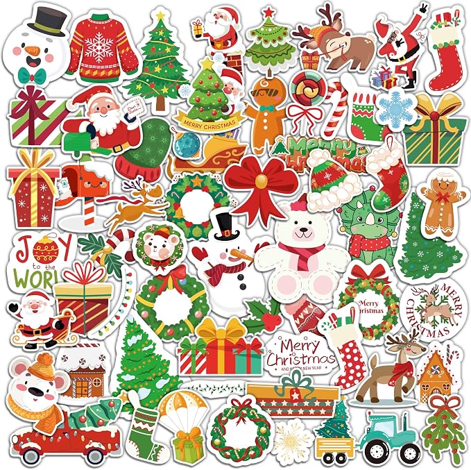 OHOME Stocking Stuffers | 320 PCS Christmas Stickers - Toddler Stocking Stuffers | Kids for Boys Girls Grandkids,Vinyl Xmas Games Crafts Activities Party Favors Supplies