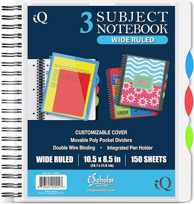 IQ Wirebound Subject Notebook (59903)