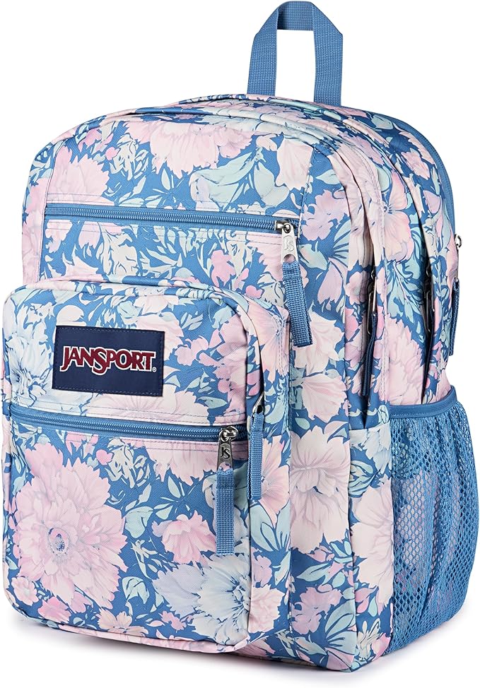 JanSport Laptop Backpack - Computer Bag with 2 Compartments, Ergonomic Shoulder Straps, 15” Laptop Sleeve, Haul Handle - Faded Tapestry Elemental Blue