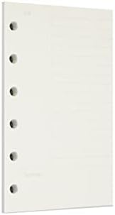Zelten 1 Pack A7 45 Sheets/90 Pages Connell Loose Leaf Punched Paper Refills Paper for 6 Hole Binder Personal Organizer Diary Notebook Refillable Planner