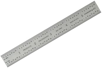 PEC Tools 6"/150mm Machinist Ruler, Made in USA