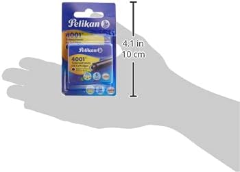 Pelikan 4001 TP/6 Ink Cartridges for Fountain Pens, Brilliant Black, 0.8ml, 12 Pack (330803)
