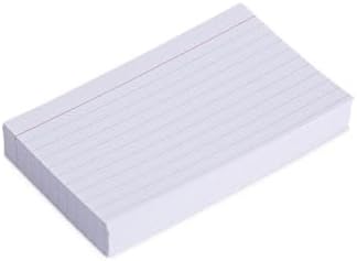 Universal 47210 Ruled Index Cards, 3 x 5, White, 100/Pack