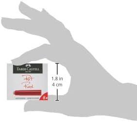 Faber-Castell 185514 Standard Ink Cartridges Pack of 6 Red