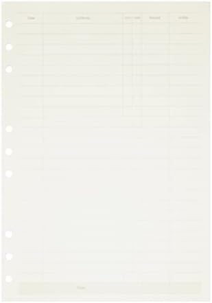 Zelten 1 Pack B5 45 Sheets/90 Pages Finance Loose Leaf Punched Paper Refills Paper for 9 Hole Binder Personal Organizer Diary Notebook Refillable Planner