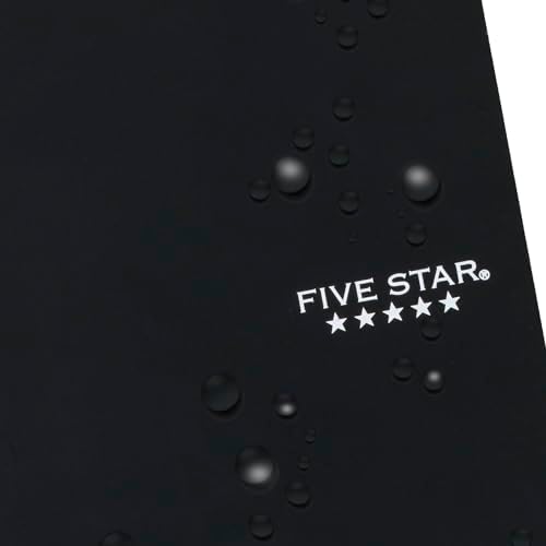 Five Star Spiral Notebook, 2 Subject, College Ruled Paper, 6" x 9-1/2", 80 Sheets, Fights Ink Bleed, Water Resistant Cover, Black (840029AA2-ECM), (Pack of 12)