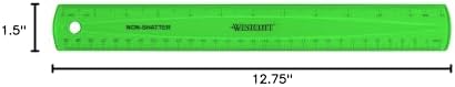 Westcott Shatterproof Ruler, Assorted Translucent Colors, 12"