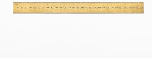PEC Tools 12"/300mm TiN Coated Metal Ruler, Rigid, English & Metric