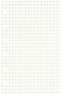 Zelten 3 Pack A7 135 Sheets/270 Pages Squared Loose Leaf Punched Paper Refills Paper for 6 Hole Binder Personal Organizer Diary Notebook Refillable Planner