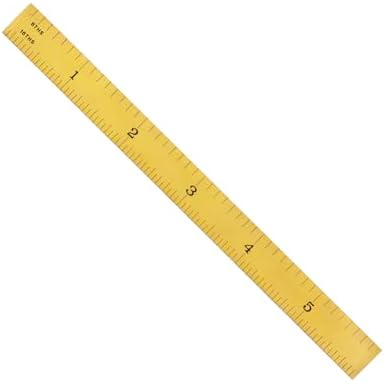 PEC Tools 6" TiN Coated Metal Ruler, Flexible, 4R Graduation, Pack of 2