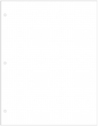 Zelten 2 Pack Letter 90 Sheets/180 Pages Dotted Loose Leaf Punched Paper Refills Paper for 3 Hole Binder Personal Organizer Diary Notebook Refillable Planner