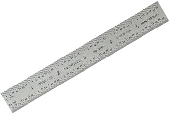 PEC Tools 6"/150mm Machinist Ruler, English & Metric, High Precision