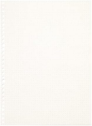 Zelten 2 Pack A4 90 Sheets/180 Pages Dotted Loose Leaf Punched Paper Refills Paper for 30 Hole Binder Personal Organizer Diary Notebook Refillable Planner